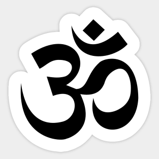 Black Om Aum Symbol Sign Sticker